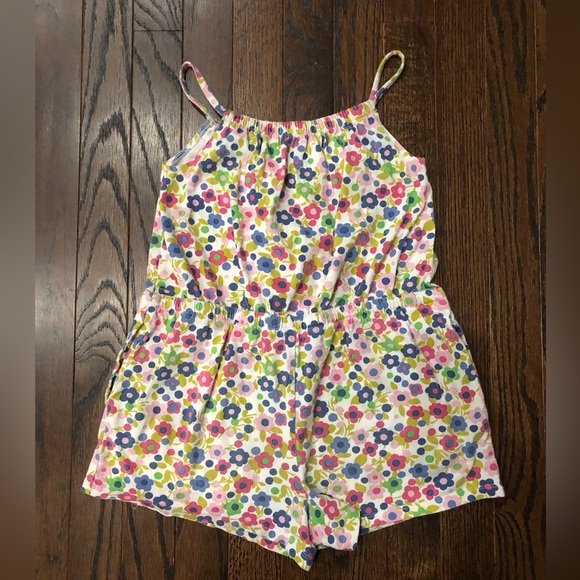 Mini Boden Girls 7-8Y Floral Romper/Jumpsuit with Pockets & Waist Tie - VGUC! - Picture 10 of 10